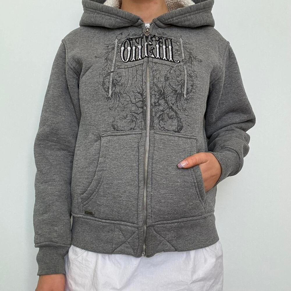 O’Neill Grey Fleece Zip Up Jacket
